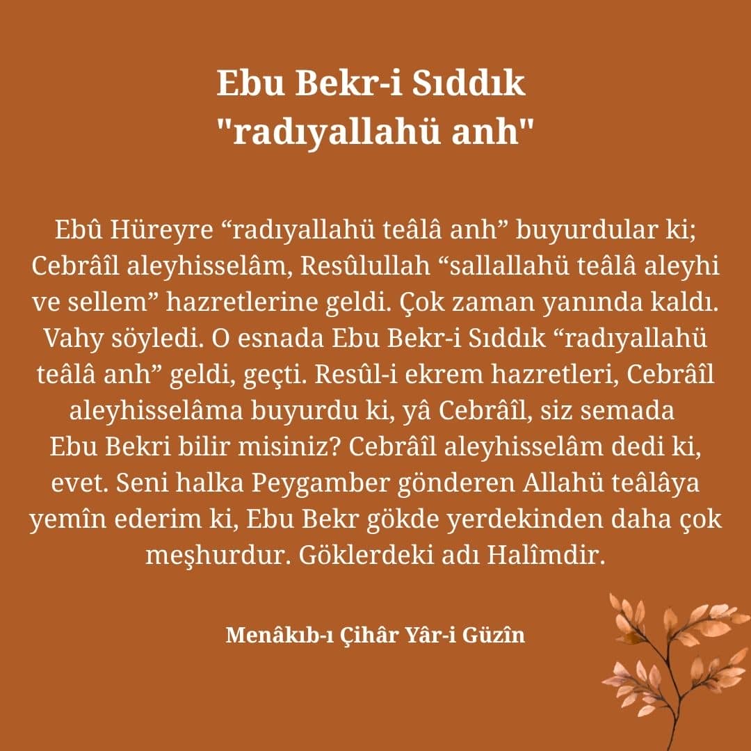 Ebu Bekr-i Sıddık (39)